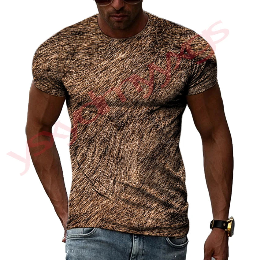 Summer Hip-Hop Style Leopard Tiger Animal Fur