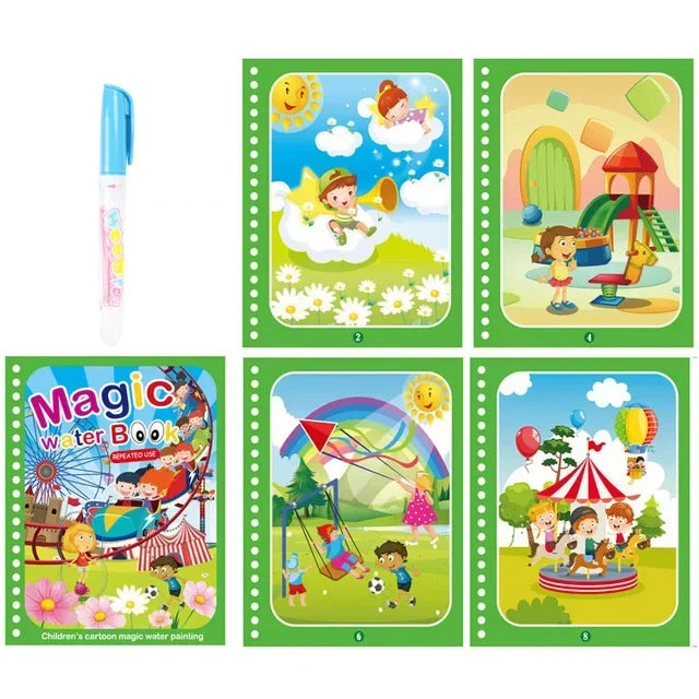 Drawing Coloring Books for Kids Magic Water Book with Pen