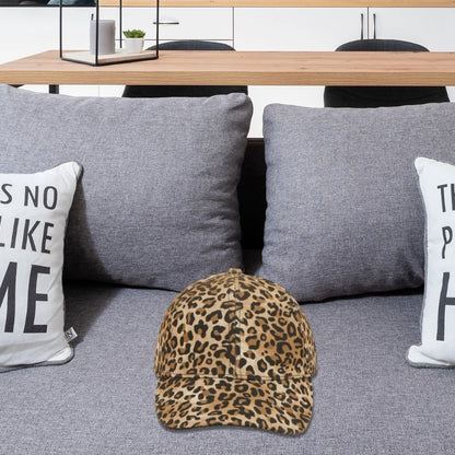 Vintage Sunhat in Street with Full Cover Leopard Pattern Wide