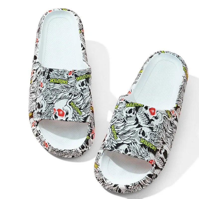 Leopard Print Cloud Slippers For  Men