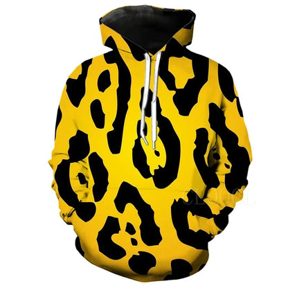 3D printed Harajuku men's sportswear leopard print men's