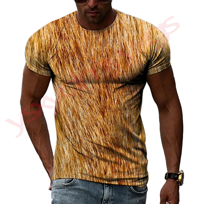 Summer Hip-Hop Style Leopard Tiger Animal Fur