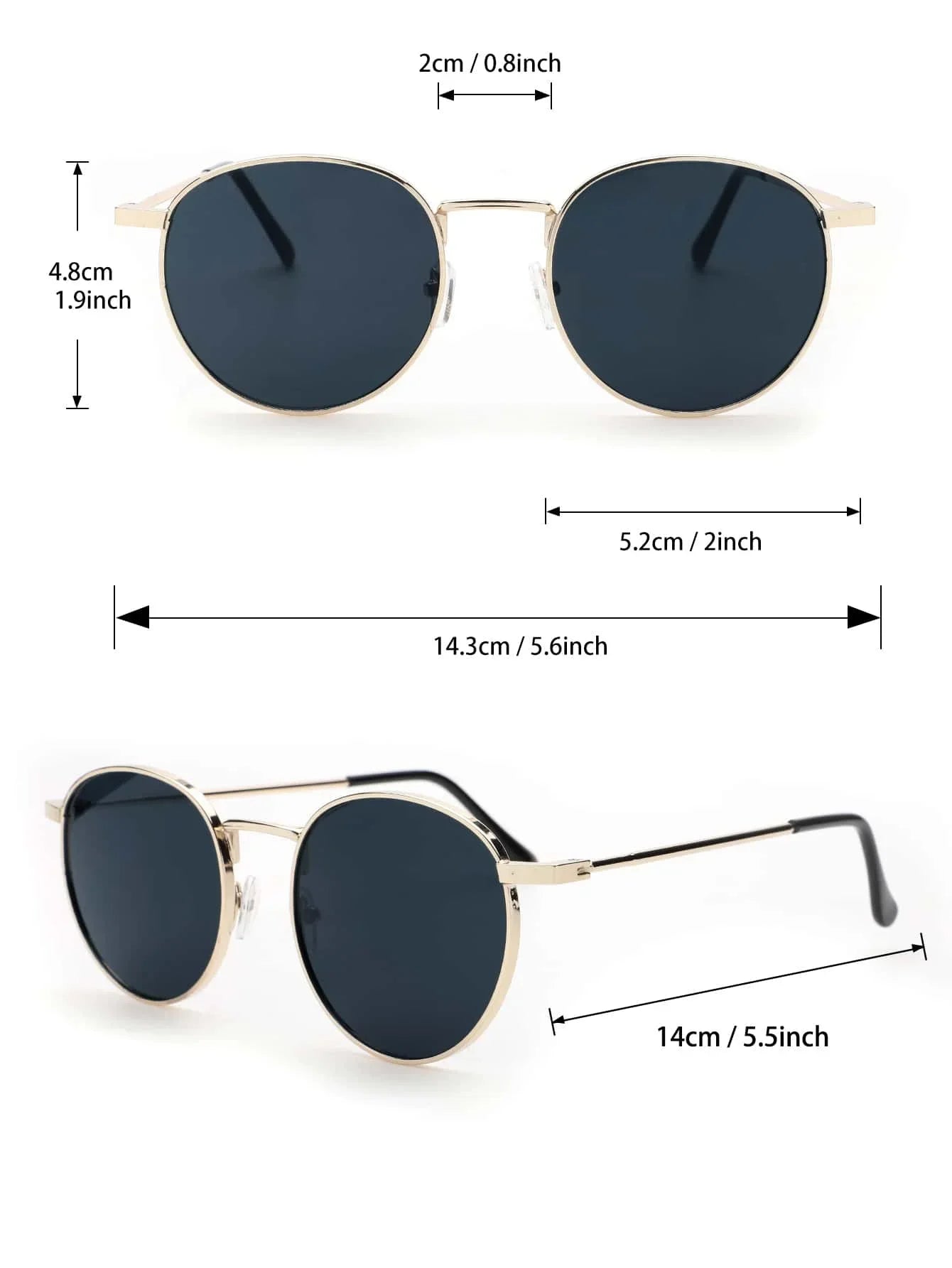 Round Frame Vintage Y2K Casual Sunglasses