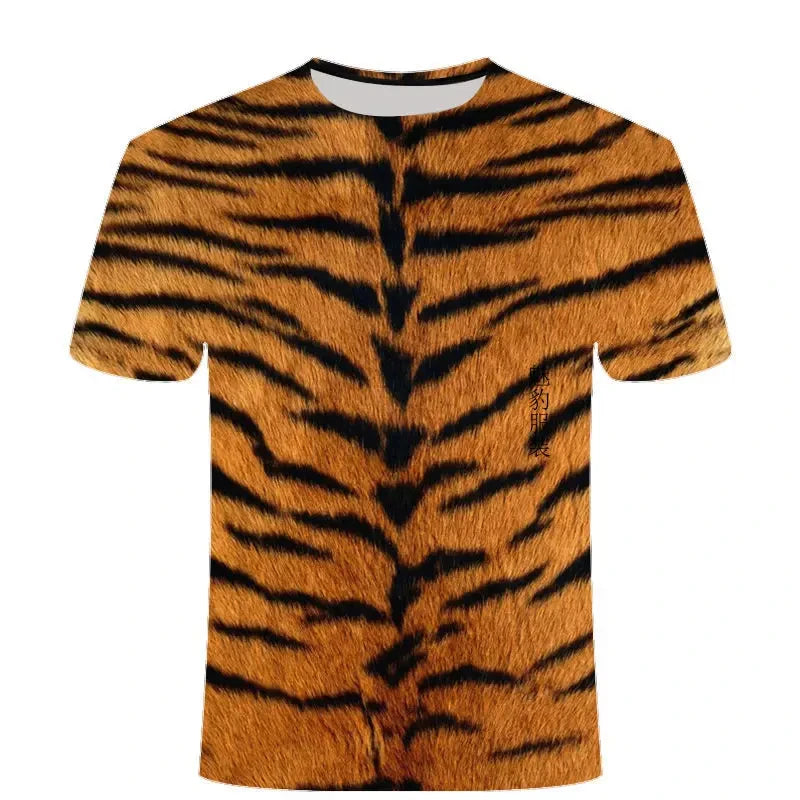 Leopard Print 3D T-shirt – Stylish Summer Top for Men & Women