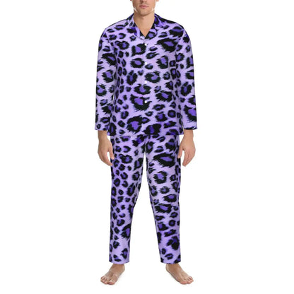 Green Leopard Texture Sleepwear Autumn Animal Print