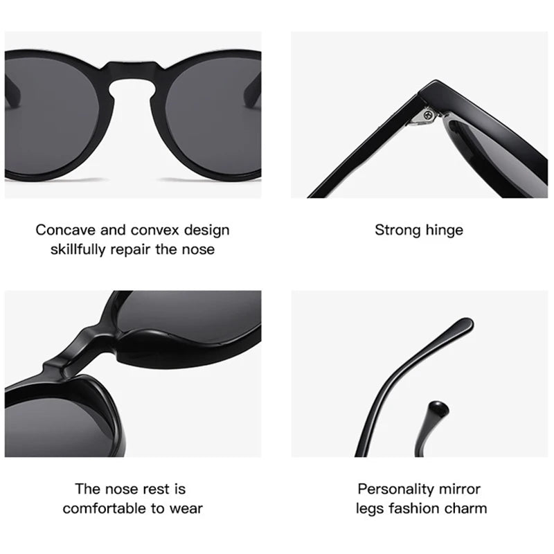 Retro Round Sunglasses Men Women Fashion