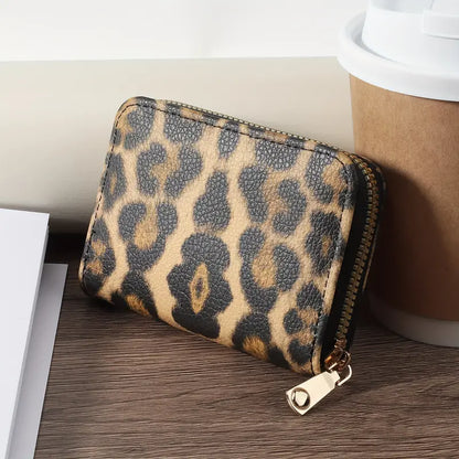 Mini Portefeuille Léopard – Élégant & Pratique | Porte-Monnaie
