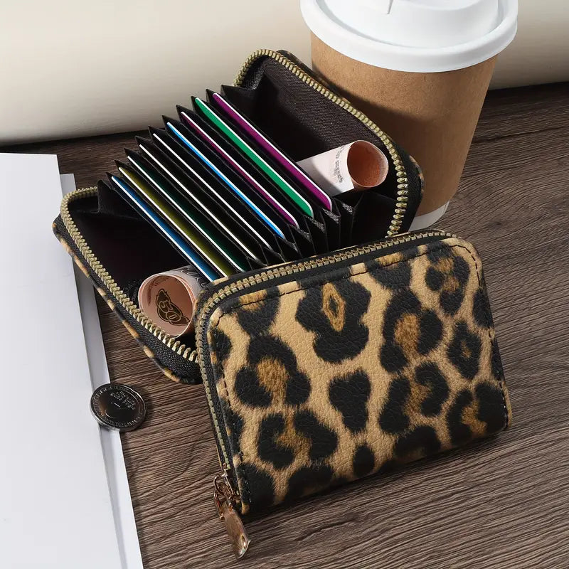 Mini Portefeuille Léopard – Élégant & Pratique | Porte-Monnaie