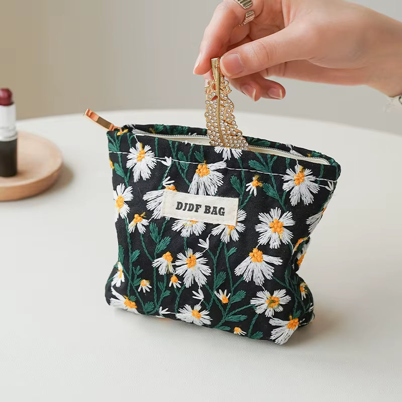 Fashion Leopard Print Women'S Makeup Bag Large-Capacity Cosmetics Skin Care Product Storage Bag Toiletry Bag Portable Liner Bag