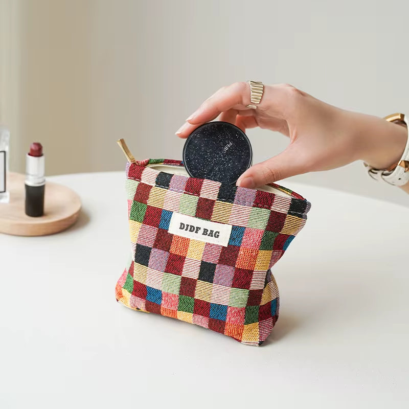 Fashion Leopard Print Women'S Makeup Bag Large-Capacity Cosmetics Skin Care Product Storage Bag Toiletry Bag Portable Liner Bag