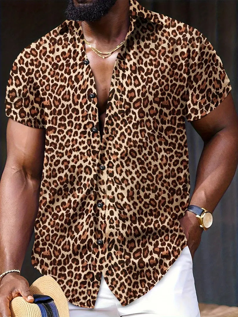 Chemise Léopard Homme – Style Décontracté & Tendance pour l’Été