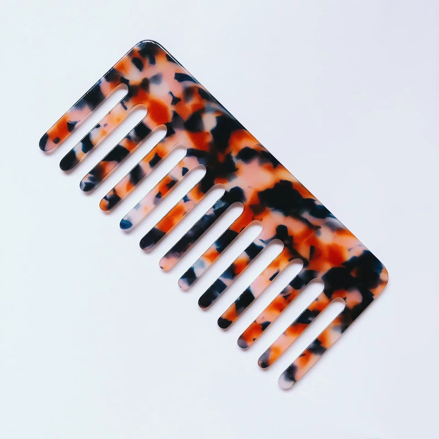 Korean Simple Acetate Hair Styling Comb Women Girls Antistatic Hair Comb Headdress Marbled Leopard Hair Comb Head Massage Brush