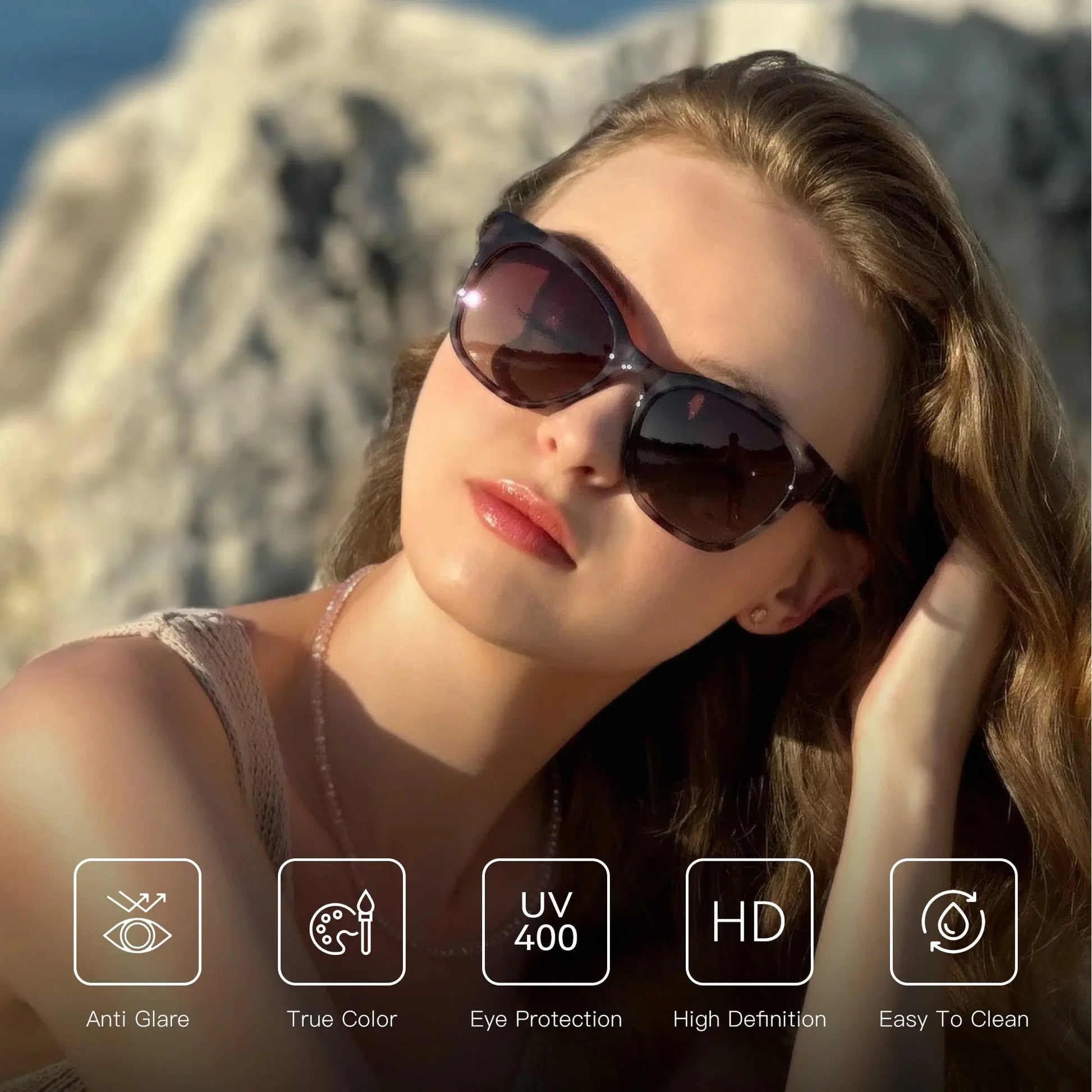 Fashion Cateye Polarized Sunglasses for Women - Jungle Line