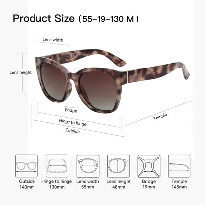 Fashion Cateye Polarized Sunglasses for Women - Jungle Line