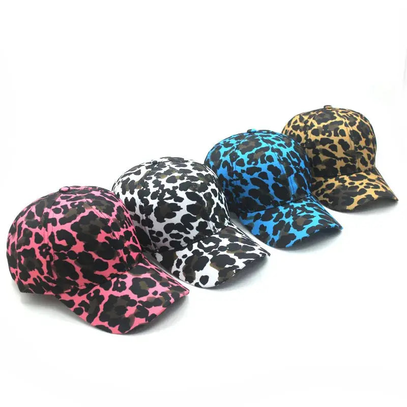Leopard print printing adjustable sun protection baseball cap Jungle Line
