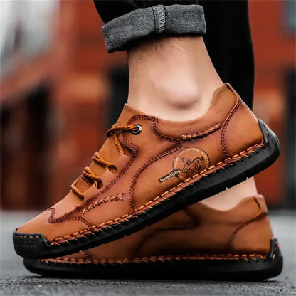 Anti-Slip Leopard Design Men's Ankle Boots - Stylish & Durable  