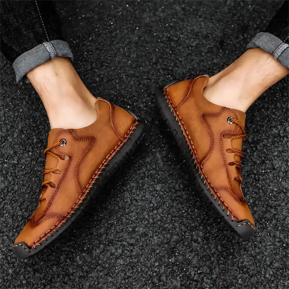 Anti Slip With Lacing Leopard Shoes Elegant Mens Ankle Boots Jungle Line