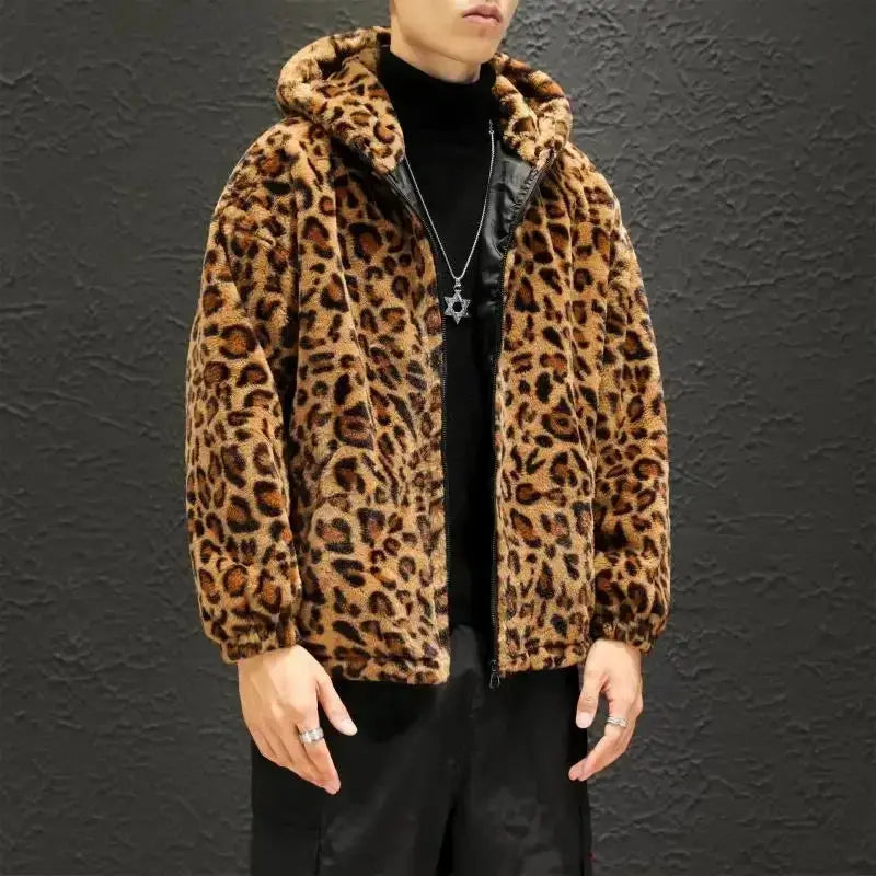 2024 Autumn and Winter New Leopard Print Jacket Jungle Line