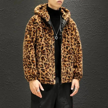 2024 Autumn and Winter New Leopard Print Jacket Jungle Line