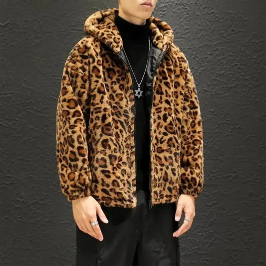 2024 Autumn and Winter New Leopard Print Jacket Jungle Line