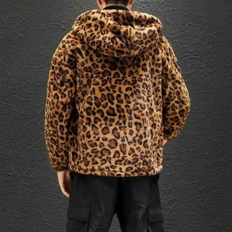 2024 Autumn and Winter New Leopard Print Jacket Jungle Line