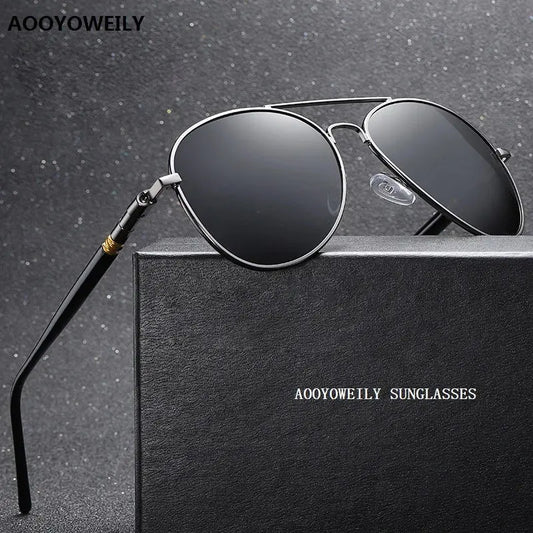 Luxury Men's Polarized Sunglasses Driving Sun Glasses For Men Women Brand Designer Male Vintage Black Pilot Sunglasses UV400 - Jungle Line