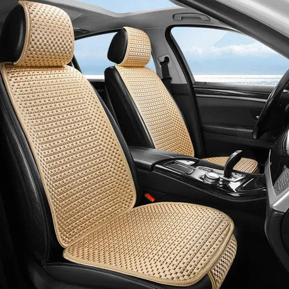 Gray Summer Ice Silk car seat covers by Jungle Line, non-slip and wear-resistant for comfortable vehicle interior.