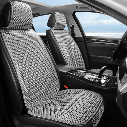 Gray Summer Ice Silk car seat covers by Jungle Line, non-slip and wear-resistant for comfortable vehicle interior.