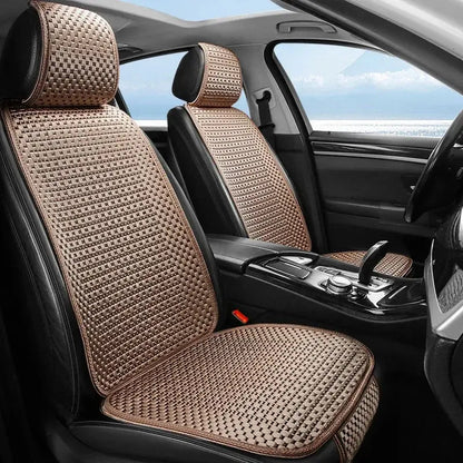 Gray Summer Ice Silk car seat covers by Jungle Line, non-slip and wear-resistant for comfortable vehicle interior protection.