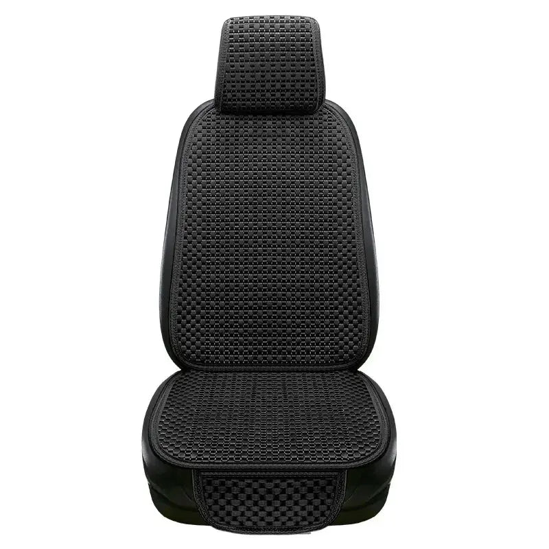 Gray Summer Ice Silk Car Seat Covers by Jungle Line, non-slip and wear-resistant fabric for comfortable vehicle seating.