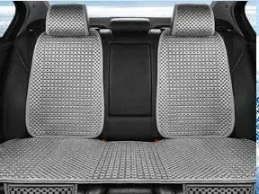 Gray Summer Ice Silk car seat covers by Jungle Line, non-slip and wear-resistant, designed for comfort and durability.