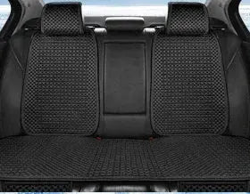 Gray Summer Ice Silk Car Seat Covers by Jungle Line, non-slip and wear-resistant for comfortable vehicle interior.