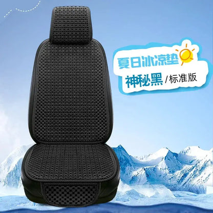 Gray Summer Ice Silk car seat covers by Jungle Line, non-slip and wear-resistant for comfortable vehicle interior protection.