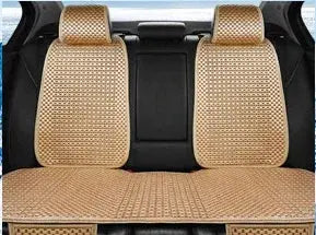 Jungle Line Summer Ice Silk car seat covers in gray, non-slip and wear-resistant fabric, designed for comfort and durability.