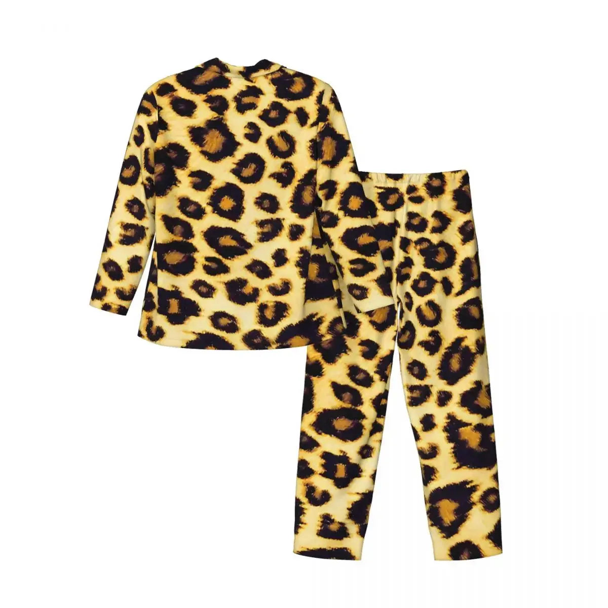 Leopard Pajamas Set Animal Print Comfortable Sleepwear Jungle Line