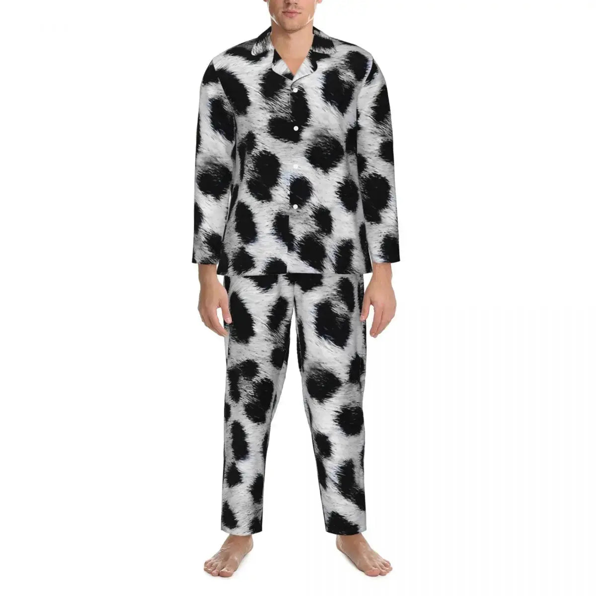 Leopard Pajamas Set Animal Print Comfortable Sleepwear Jungle Line