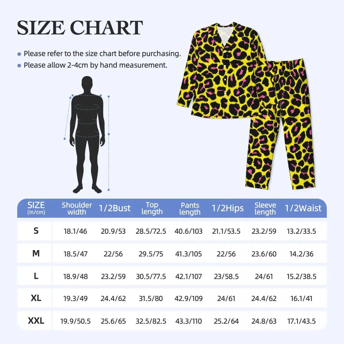 Leopard Print Sleepwear Autumn Yellow Pink and Black Casual Jungle Line