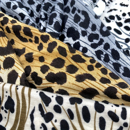 1pc Fashion Leopard Print Women's Yoga Headband - Knitted Elastane Wide Knot Sports Sweatband for Normal Hair - Jungle Line