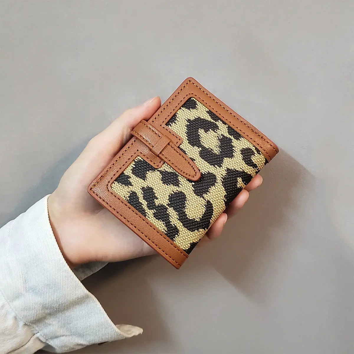 Luxury Leopard Paint Short Wallet PU Leather Fashion - Jungle Line