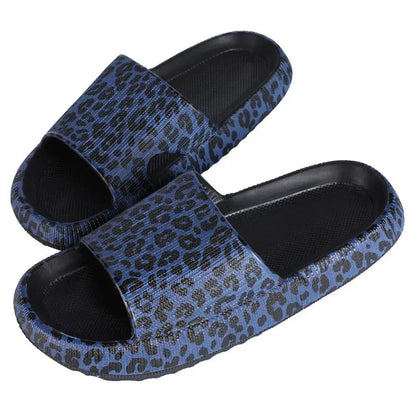 Khaki thick platform cloud slippers for women and men, summer casual footwear by Jungle Line with 3.5cm sole.