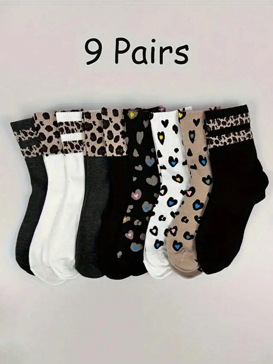 Chaussettes Montantes Femme Imprimé Léopard - Confort et Style JUNGLE LINE