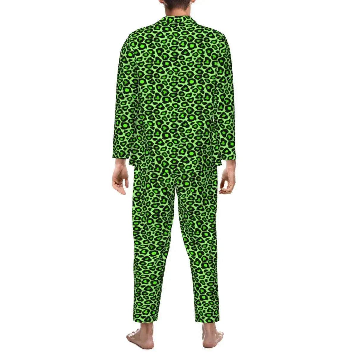 Trendy Leopard Print Sleepwear Spring Neon Green Jungle Line