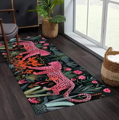 Leopard Runner Rug, Leopard Area Rug Leopard Themed Rug Hallway Rug Leopard Decor Rug Runner Runner Rug Area Rug Animal Long Rug - Jungle Line