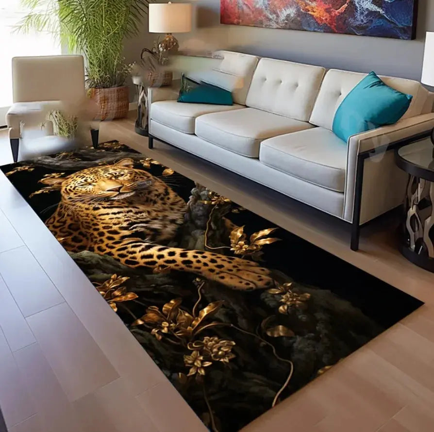 Leopard Runner Rug, Leopard Area Rug Leopard Themed Rug Hallway Rug Leopard Decor Rug Runner Runner Rug Area Rug Animal Long Rug - Jungle Line