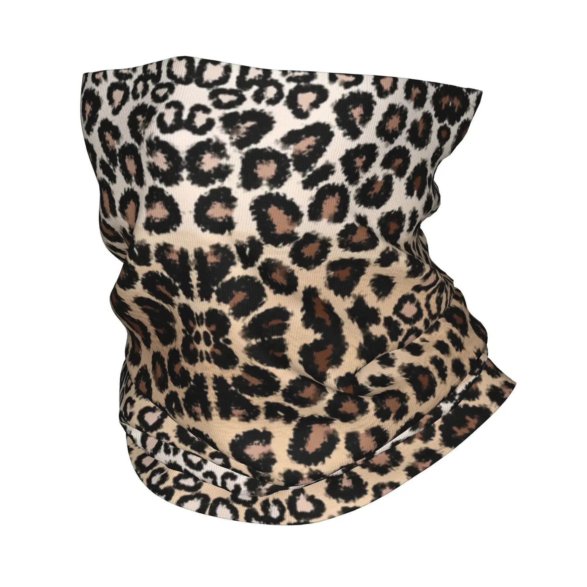 Black Leopard Print Cheetah Skin Bandana Neck Cover Printed Wrap Scarf Multi-use Headband Riding For Men Women Adult Breathable - Jungle Line