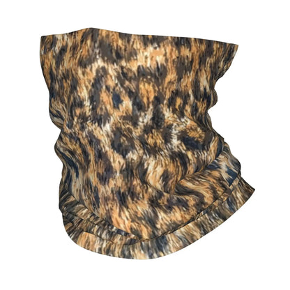 Black Leopard Print Cheetah Skin Bandana Neck Cover Printed Wrap Scarf Multi-use Headband Riding For Men Women Adult Breathable - Jungle Line