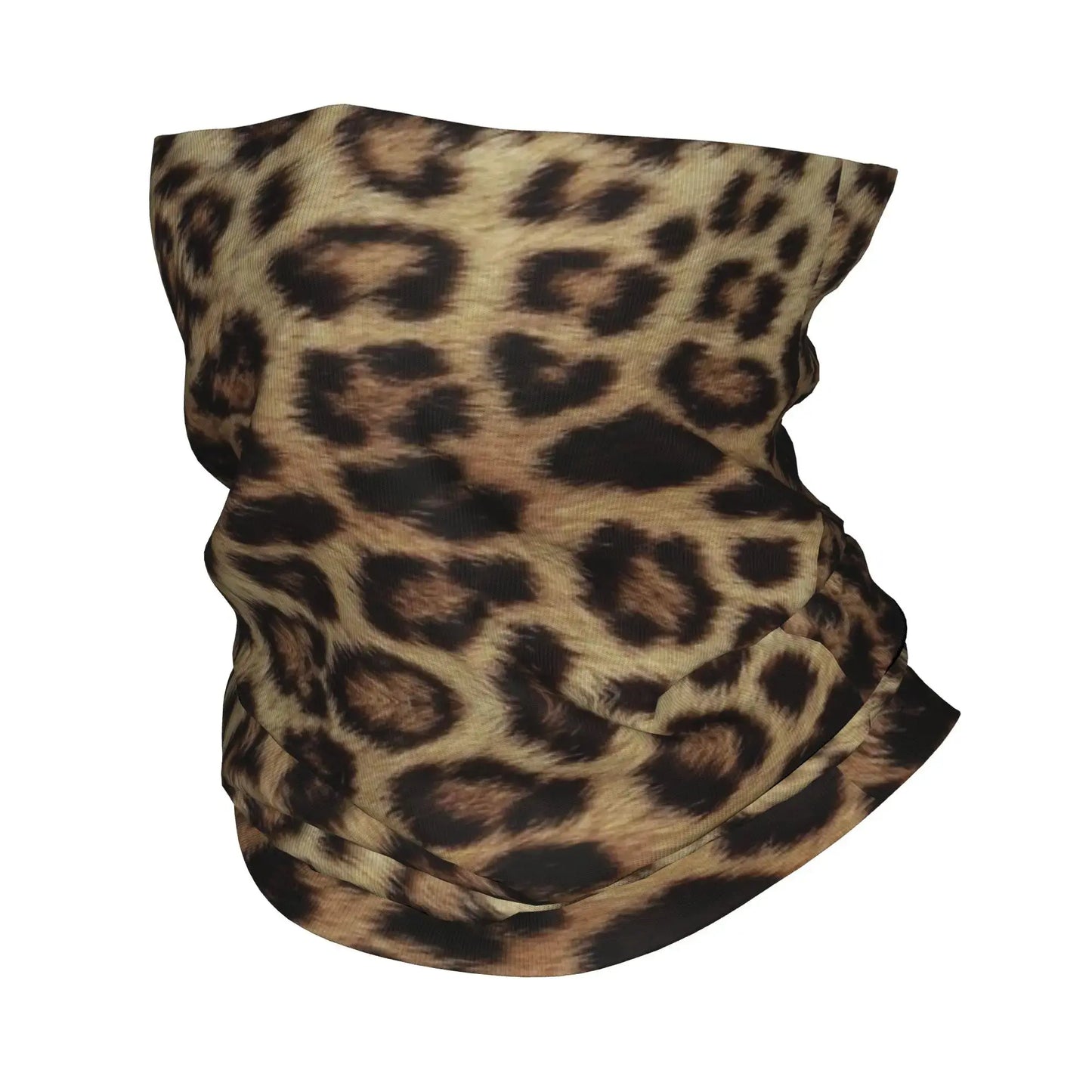 Black Leopard Print Cheetah Skin Bandana Neck Cover Printed Wrap Scarf Multi-use Headband Riding For Men Women Adult Breathable - Jungle Line