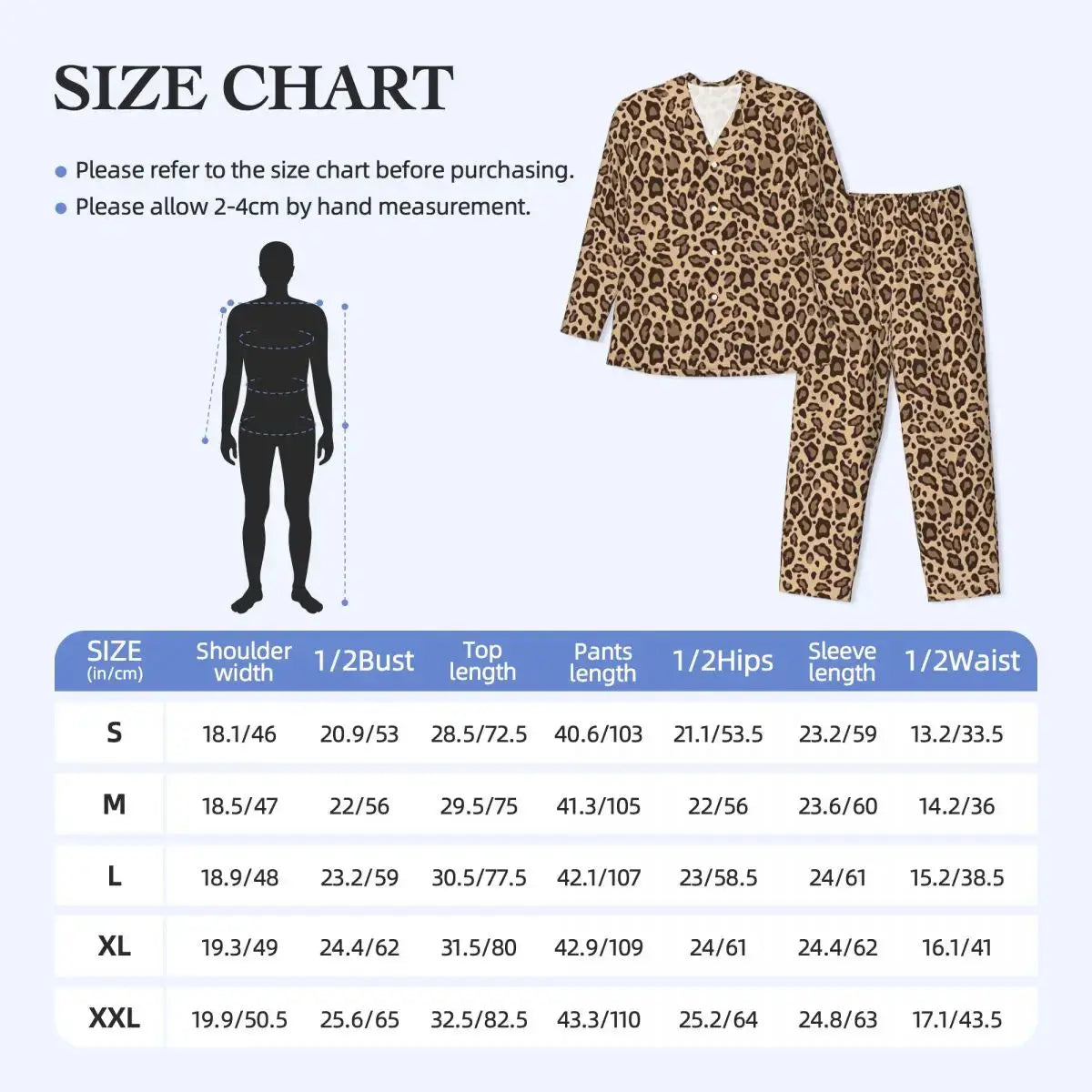 Boho Beige And Brown Leopard Print Pajama Sets Jungle Line
