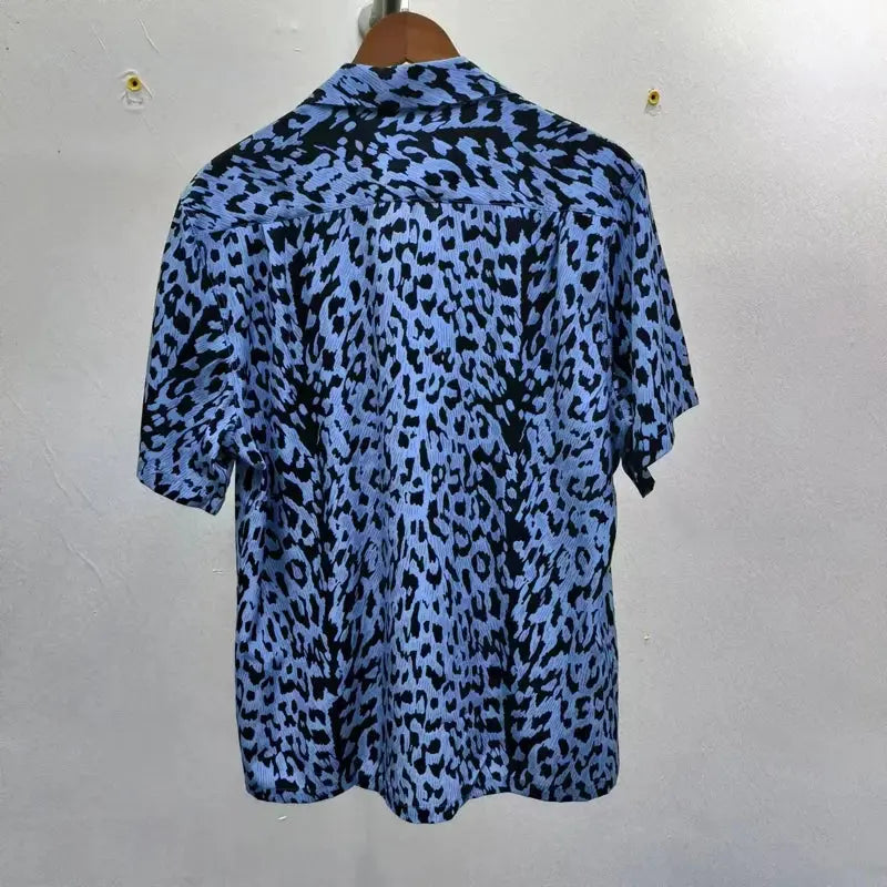 Leopard Print Y2k High Quality Hawaii Beach Men - Jungle Line