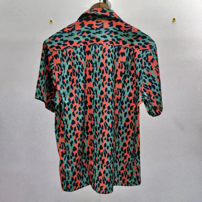 Leopard Print Y2k High Quality Hawaii Beach Men - Jungle Line